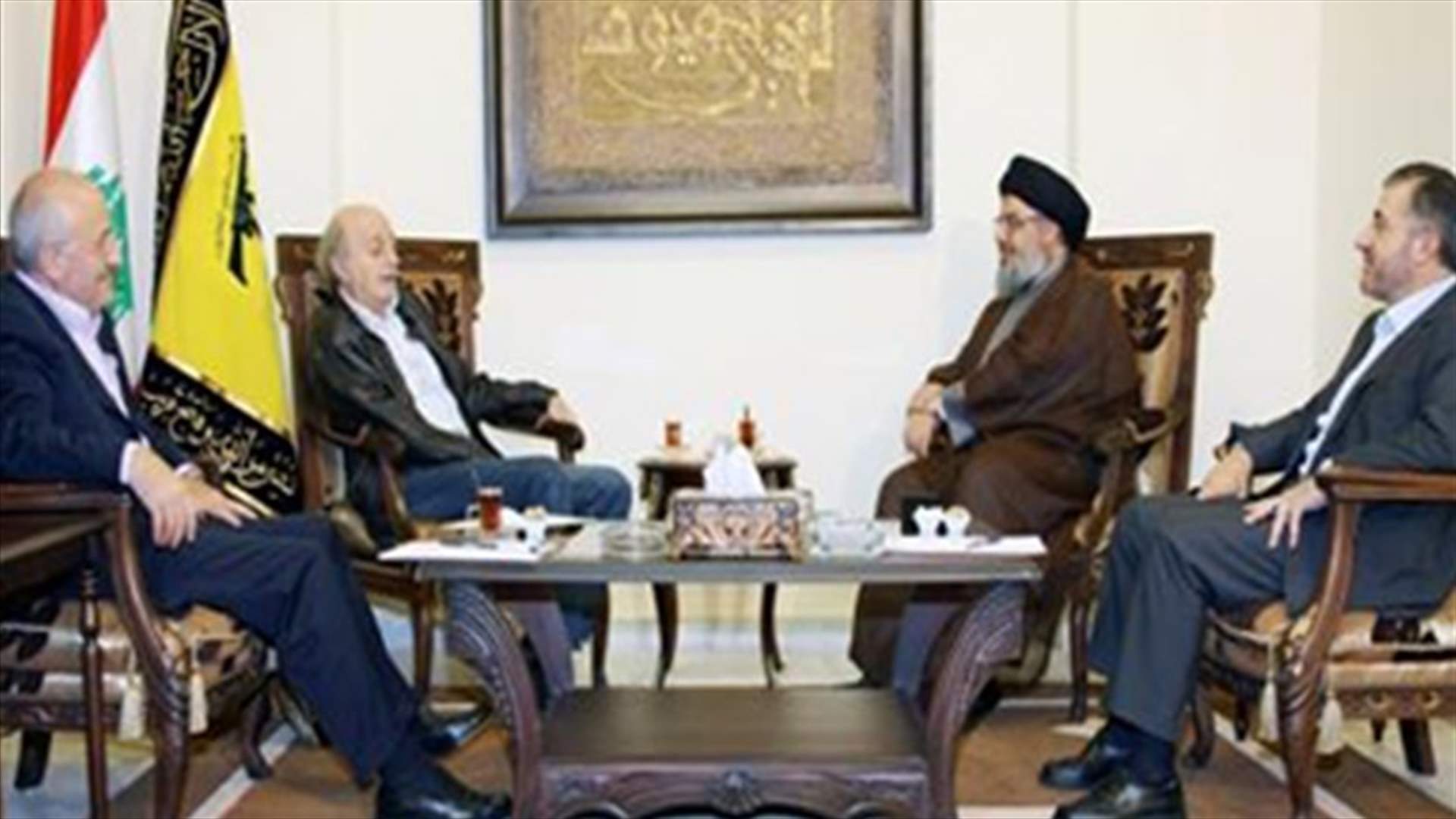 لقاء بين السيد نصرالله وجنبلاط ...واتفاق على رفع مستوى التنسيق لمواجهة التحديات