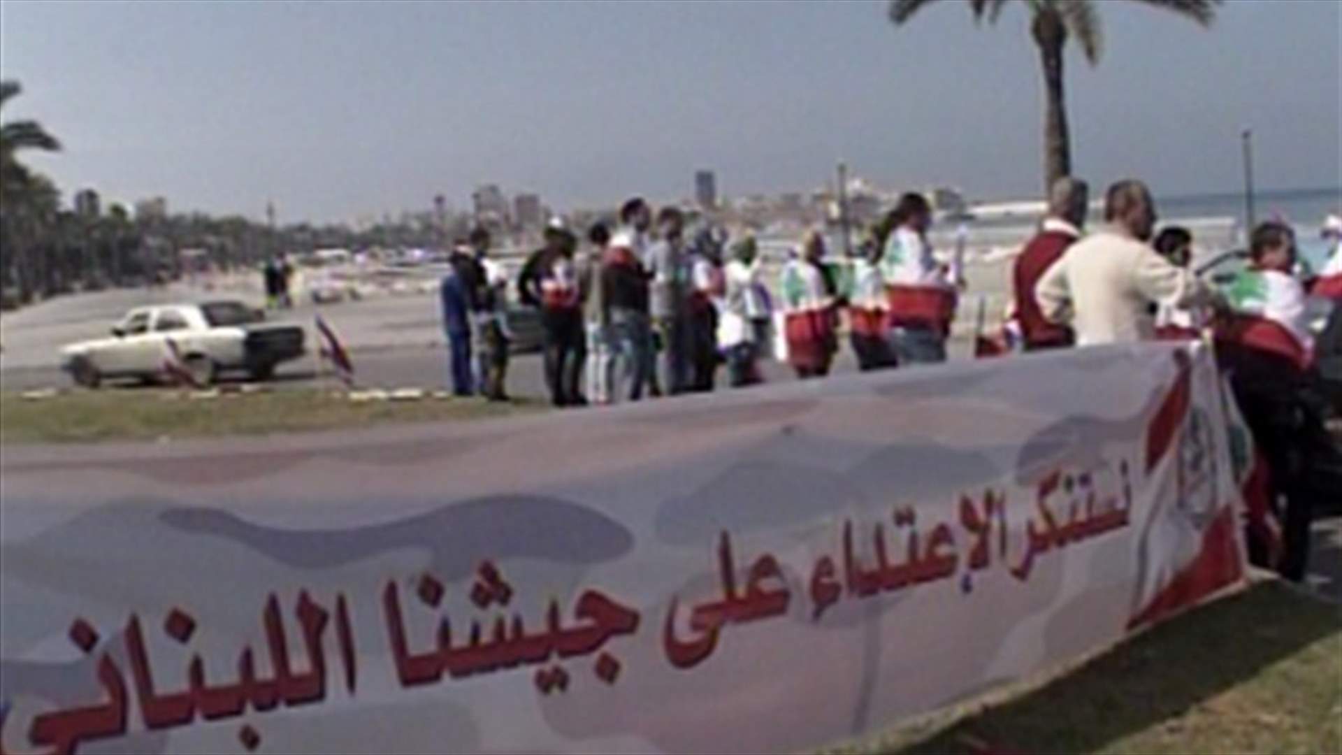 REPORT: American national spotted among protesters supporting LAF in Tyre 