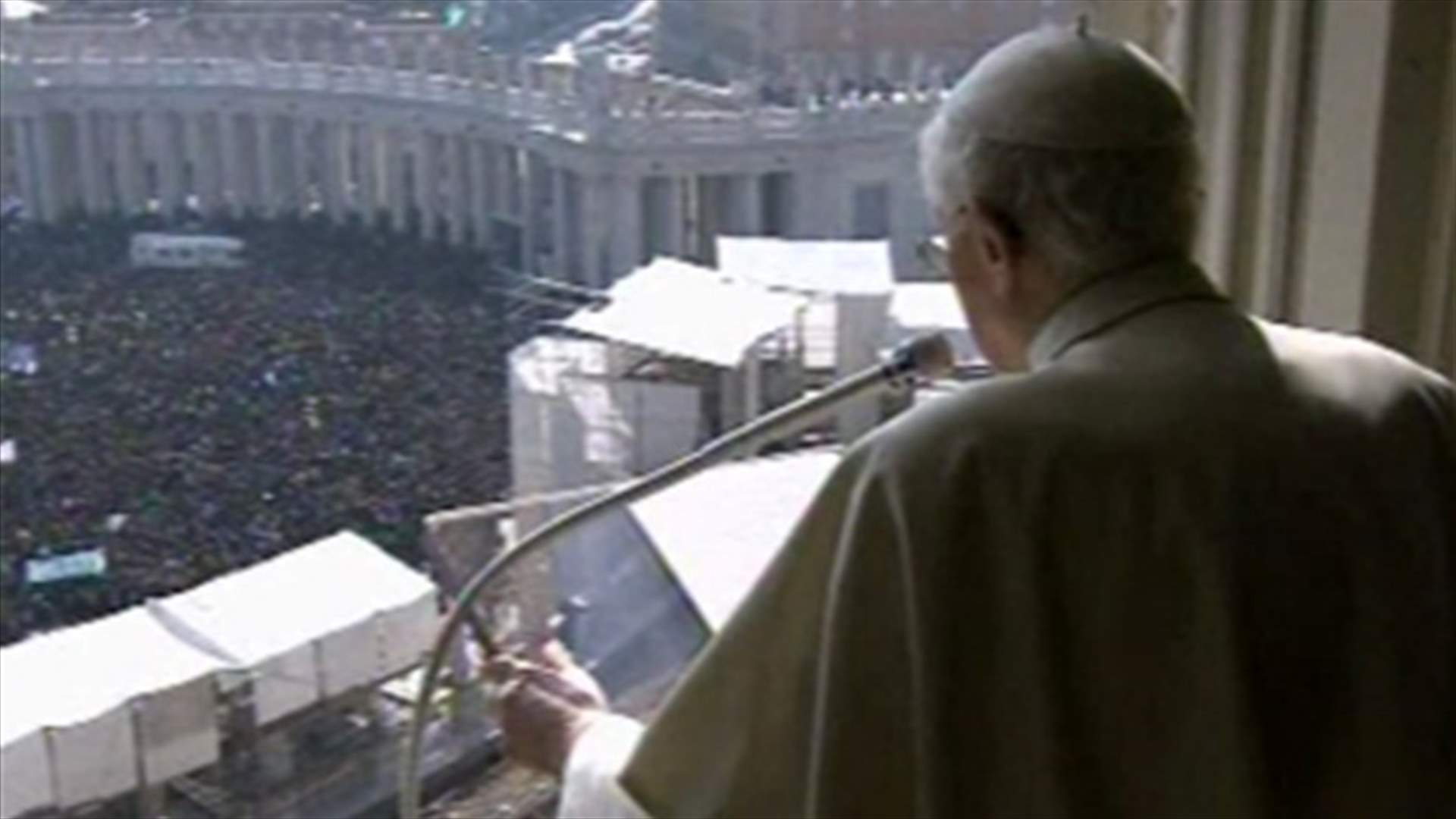Pope Benedict XVI delivers first angelus since announcing his resignation 