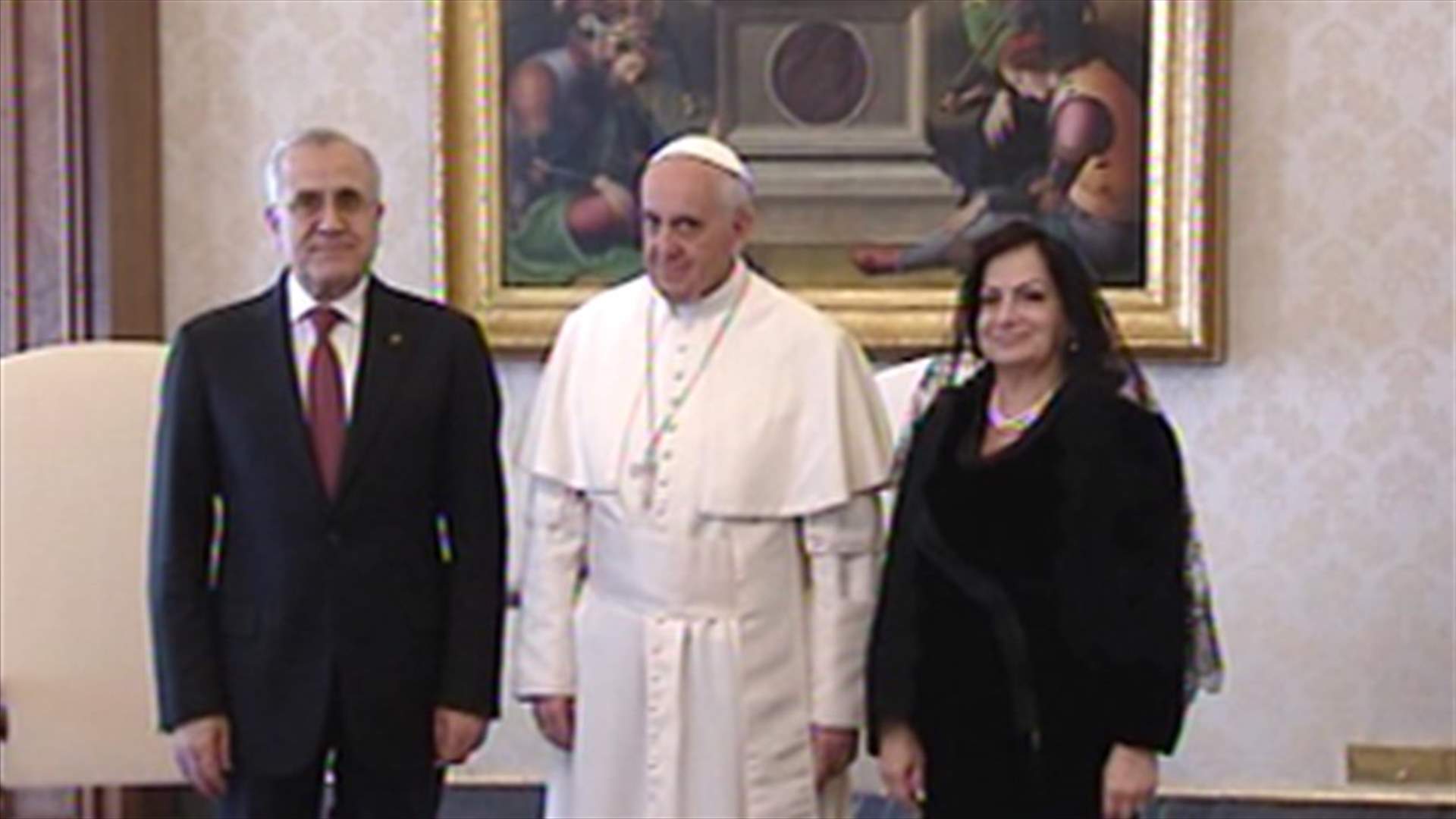 REPORT: Pope Francis meets Lebanese President Michel Sleiman