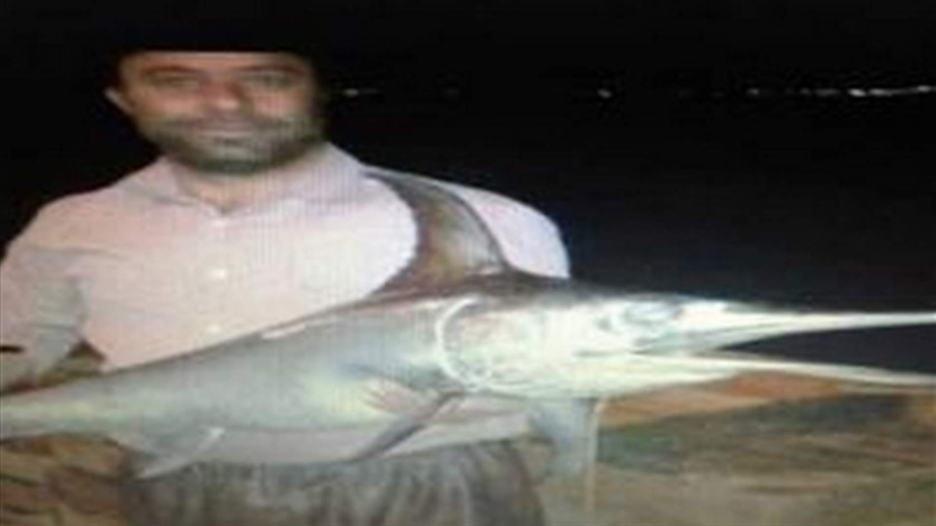 2.5 meters long swordfish captured in Abdeh Akkar