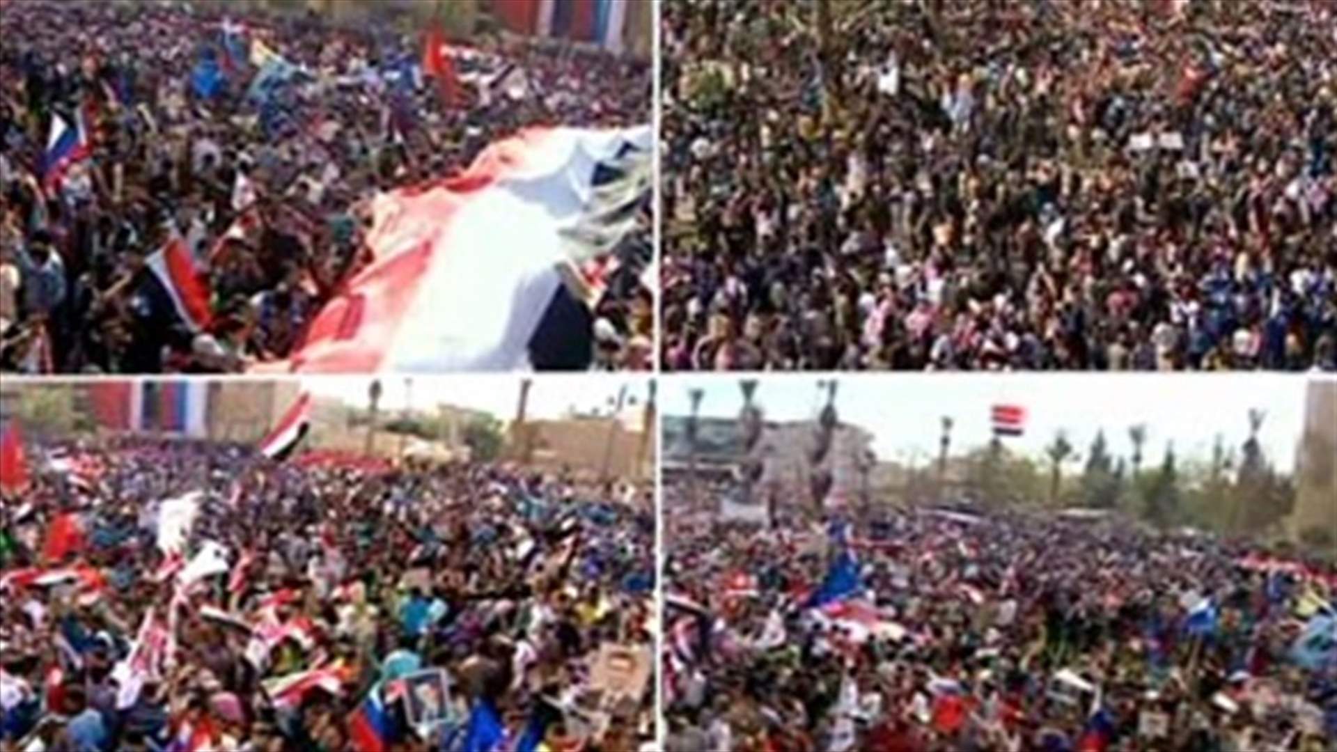 Huge masses in Raqqa voice support to Syria's independent decision