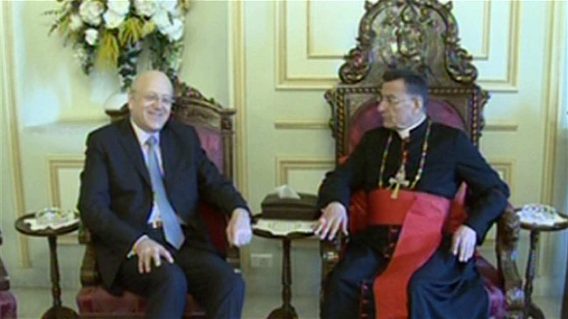 Maronite Patriarch Rai meets with Caretaker PM Mikati