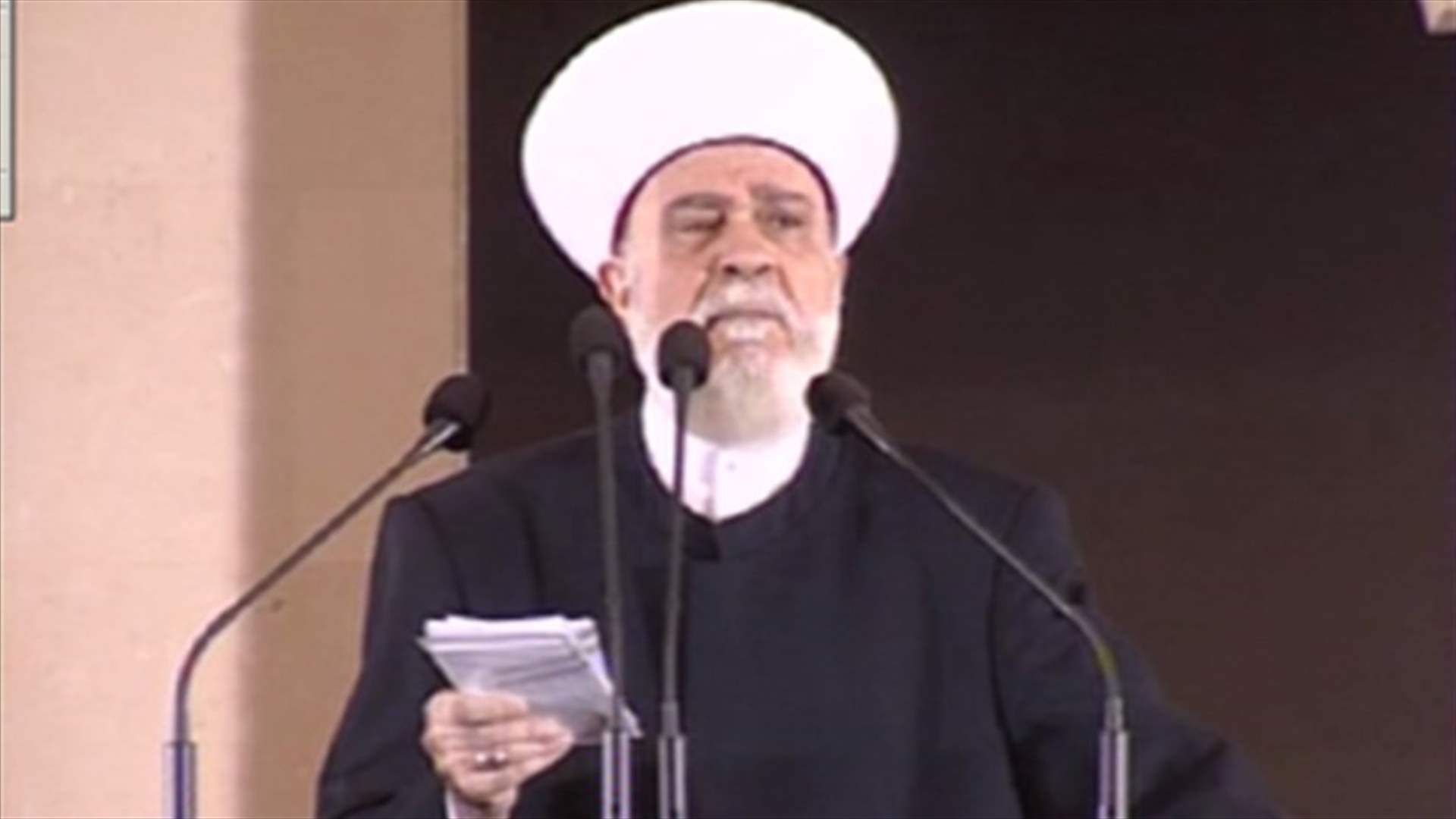 المفتي قباني يدعو في خطبة الأضحى لاسقاط مصطلح الأكثرية والأقلية