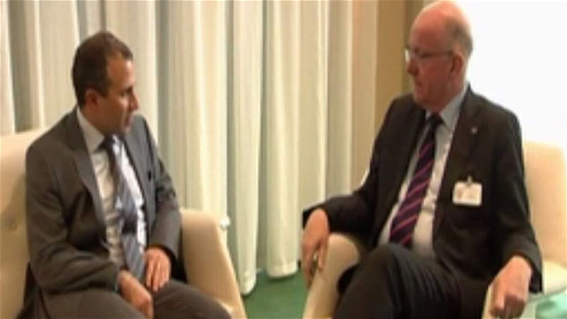 FM Bassil meets with his Irish counterpart in New York