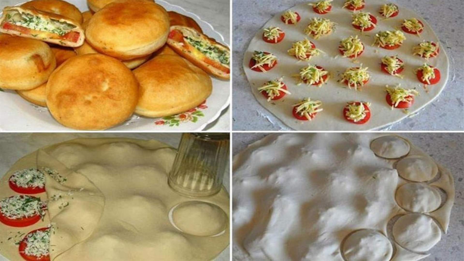فطائر بالبندورة والجبنة