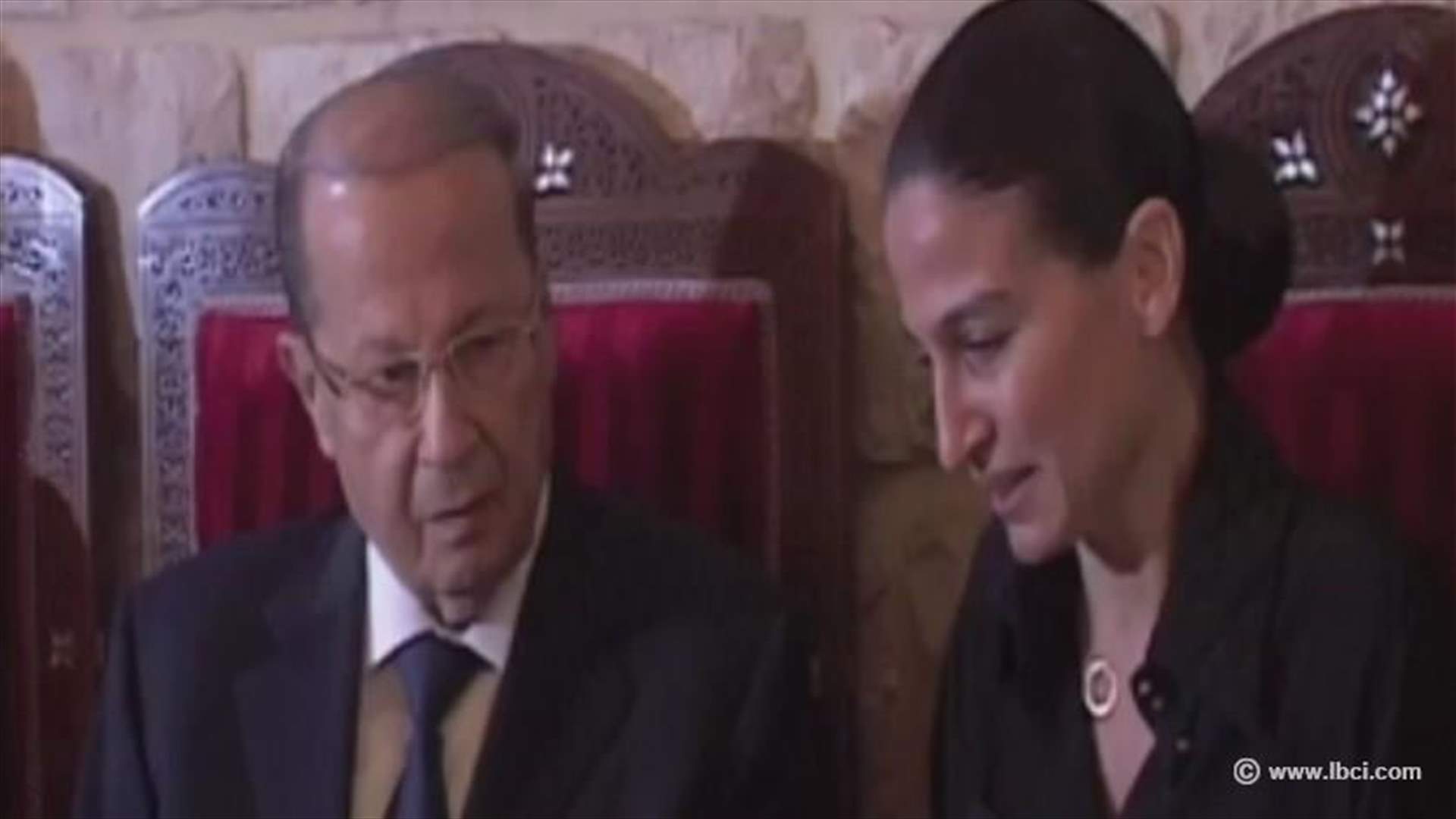 عون قدم واجب العزاء بسكاف في زحلة
