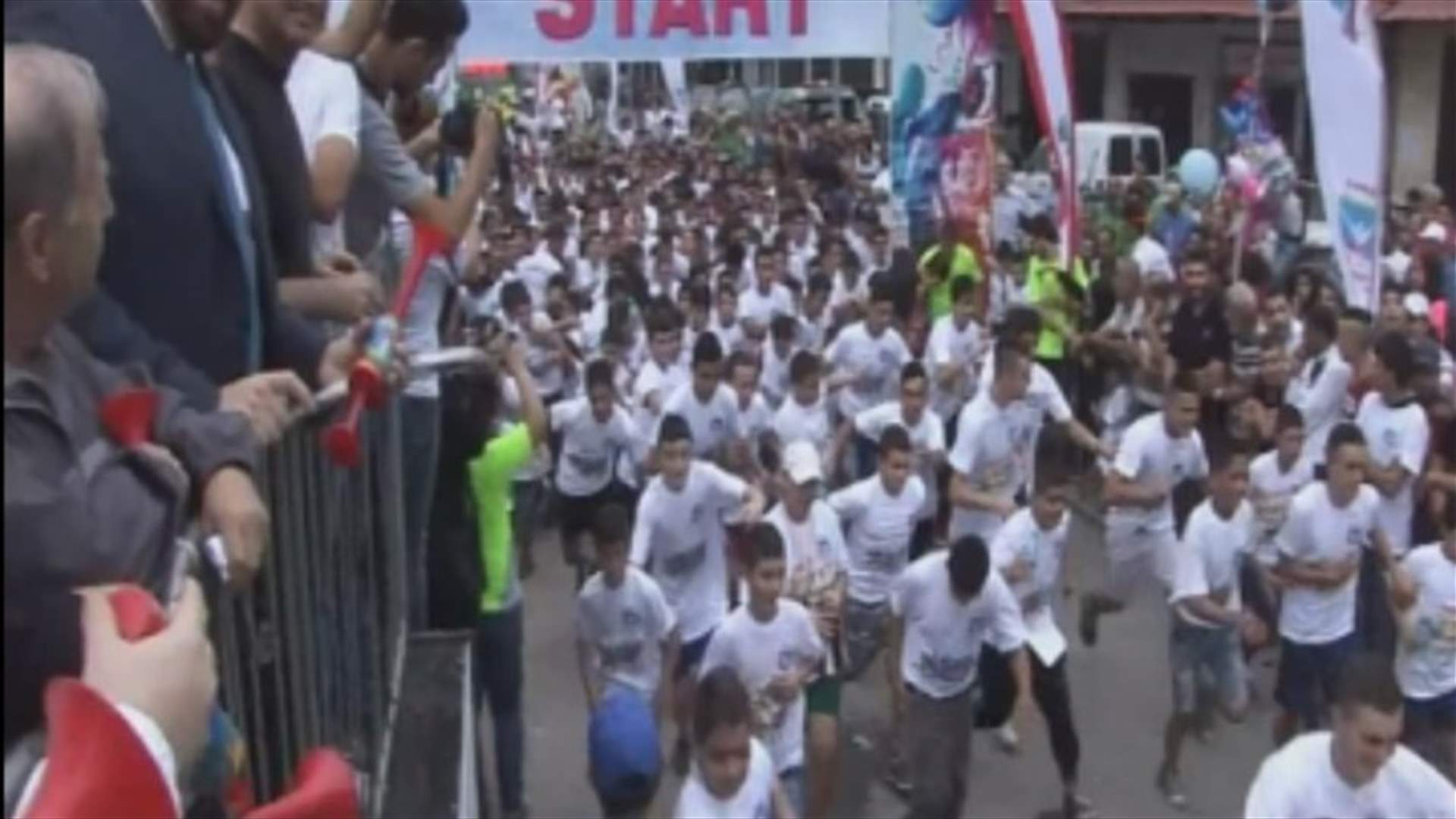 Tripoli youths participate in marathon to express rejection of strife and extremism