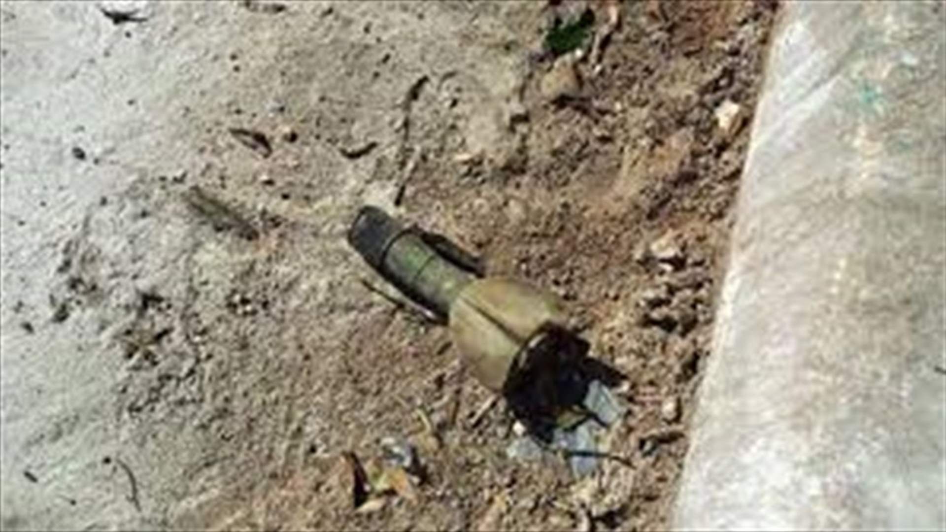 العثور على قذيفة من مخلفات الحرب في علما زغرتا