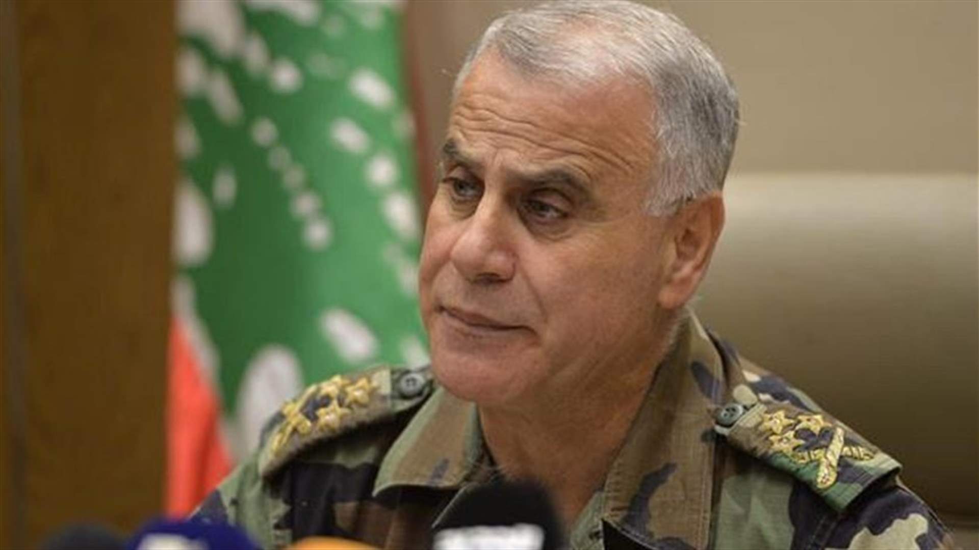 Lebanon army chief sees growing risk from Syrian camps