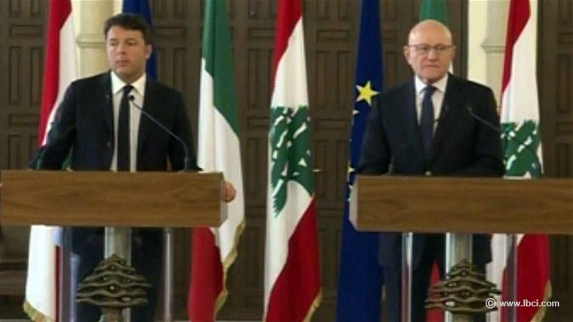 سلام: لبنان بحاجة الى تفهم كامل من إيطاليا وأوروبا لعبء النزوح السوري 