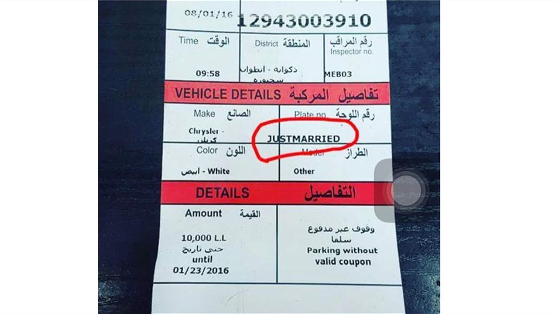 بالصورة - أجمل ضبط يمكن ألاّ تدفعه