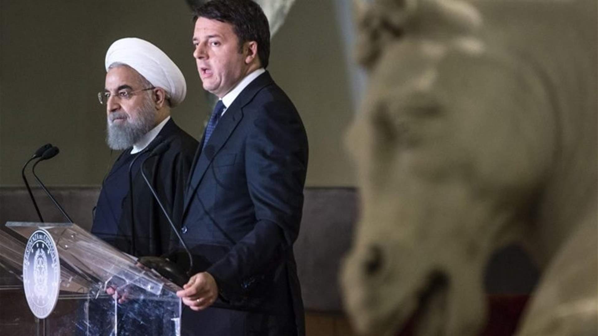 Anger grows in Italy over covering nudes for Iran's Rouhani