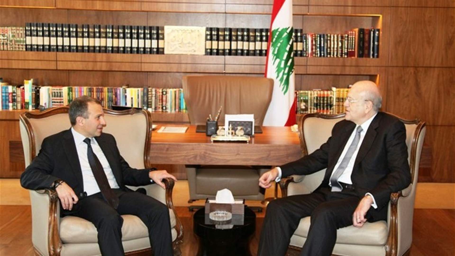 Mikati meets with Bassil: Presidential vacuum will last