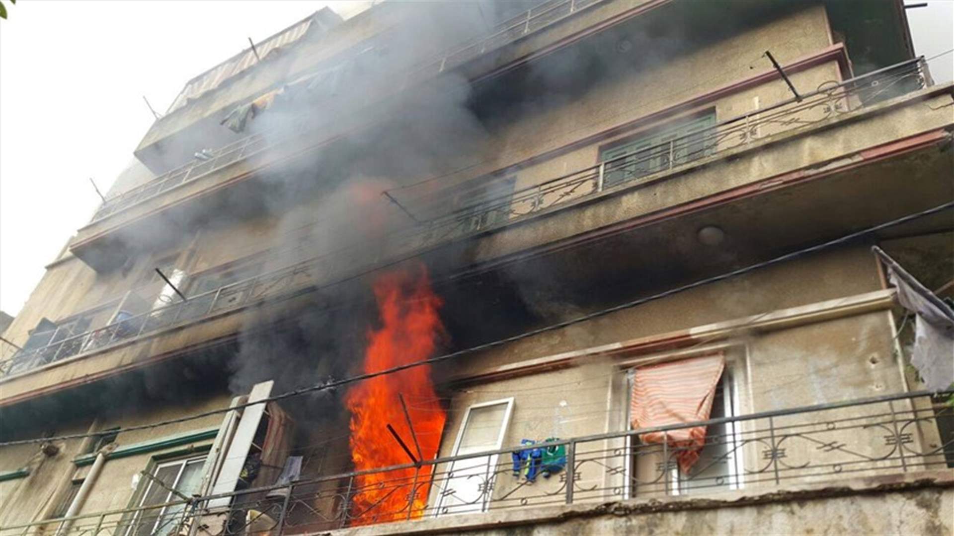 حريق في منزل في طرابلس