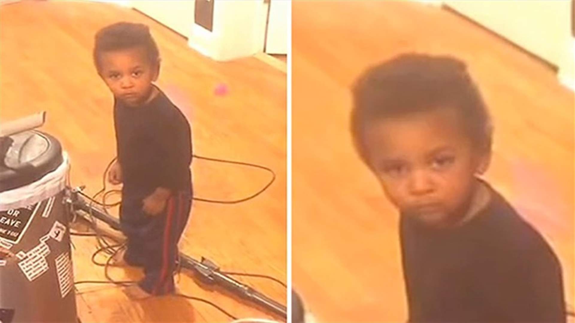 [VIDEO] Cute Toddler Goes Into 'Statue Mode' When Being Told Off