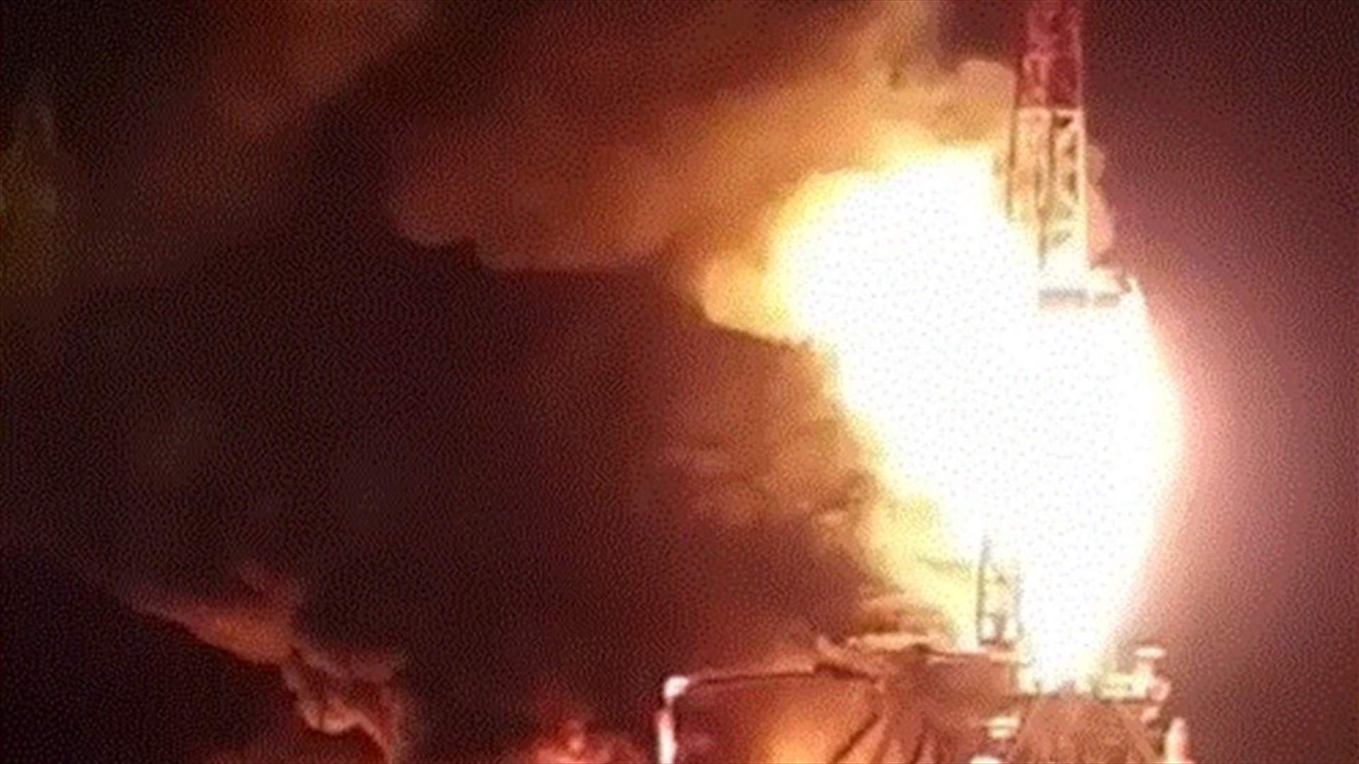 حريق في موقع بئر نفطي شمال الكويت