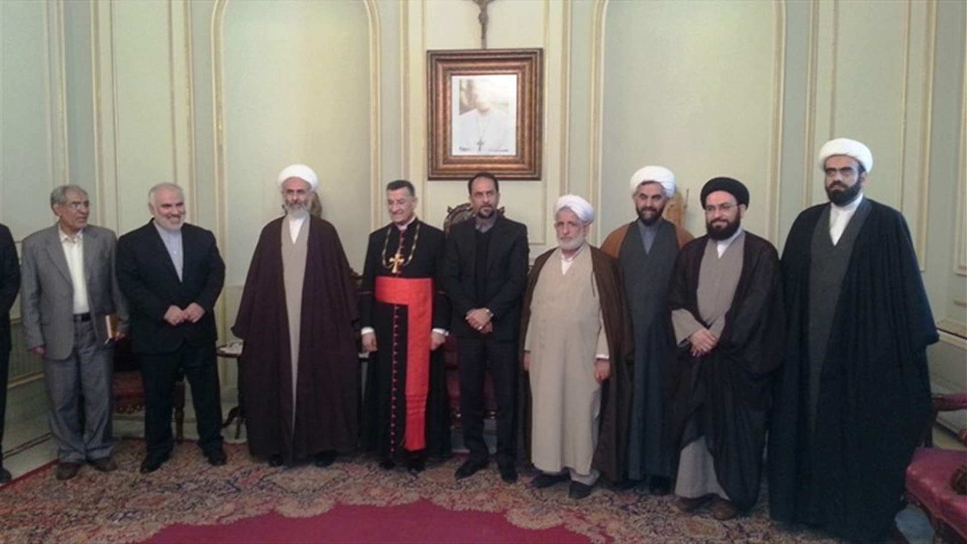 Patriarch Rai meets with Iran Islamic Awqaf delegation and Iranian ambassador