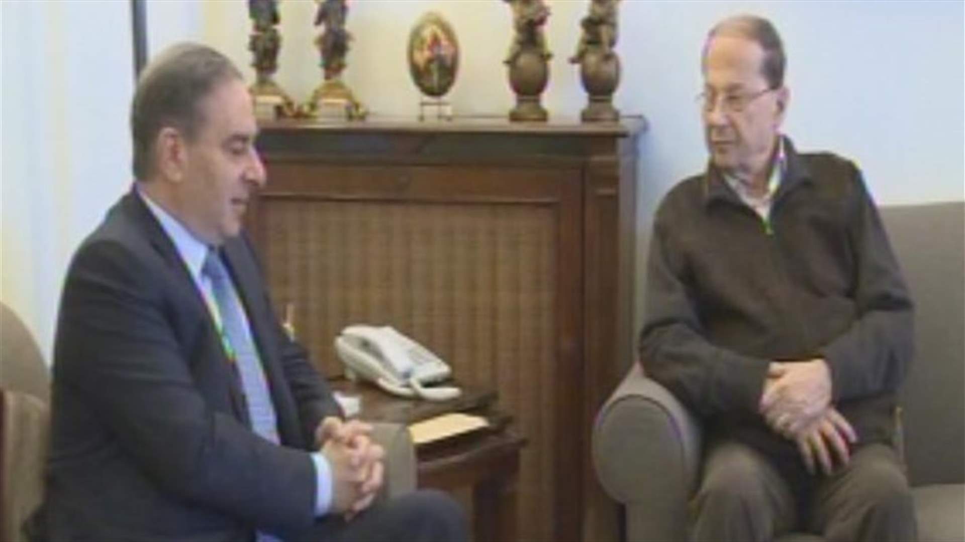 Tourism Minister Faraon meets MP Aoun in Rabieh