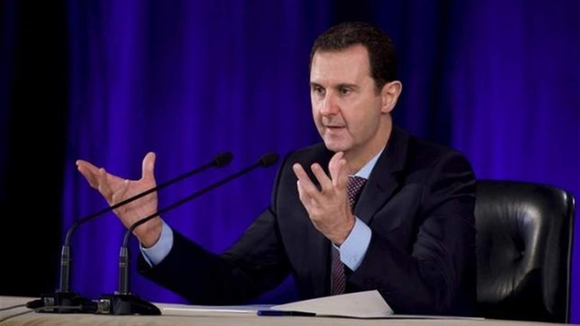 Syria's Assad says he is ready for truce if "terrorists" do not exploit it