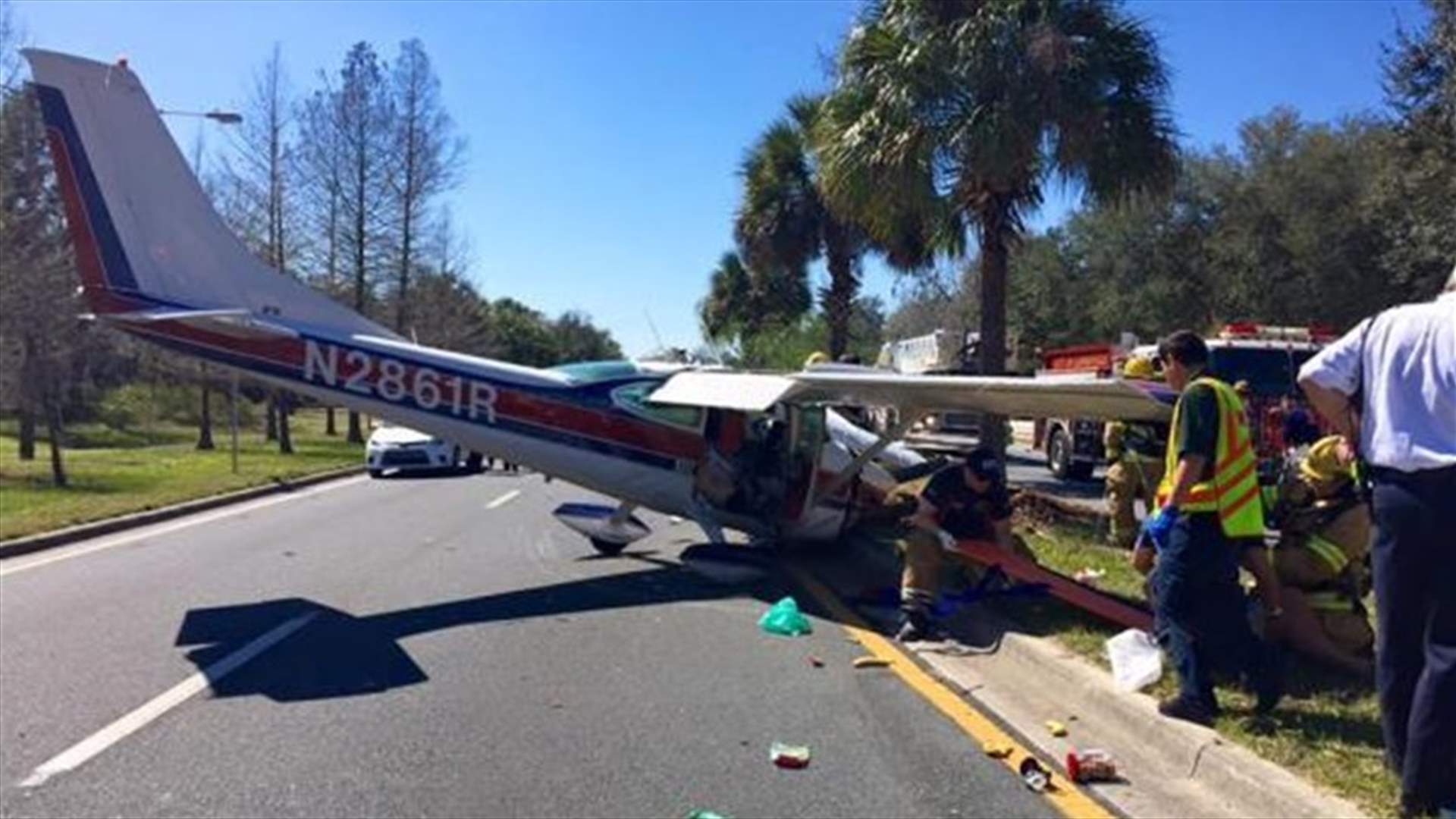 Small Plane Pilot Manages Emergency Crash Landing On Florida Street