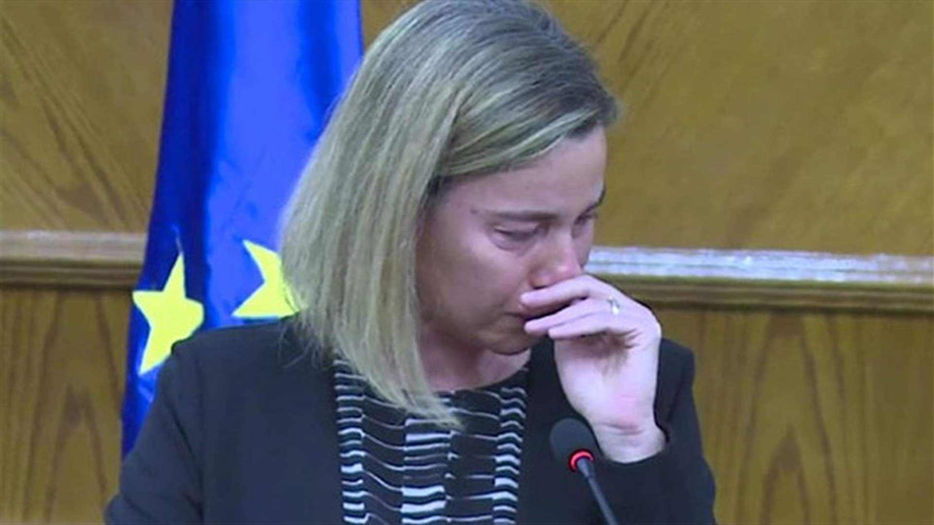 [VIDEO] EU’s Mogherini breaks down in tears over Brussels attacks