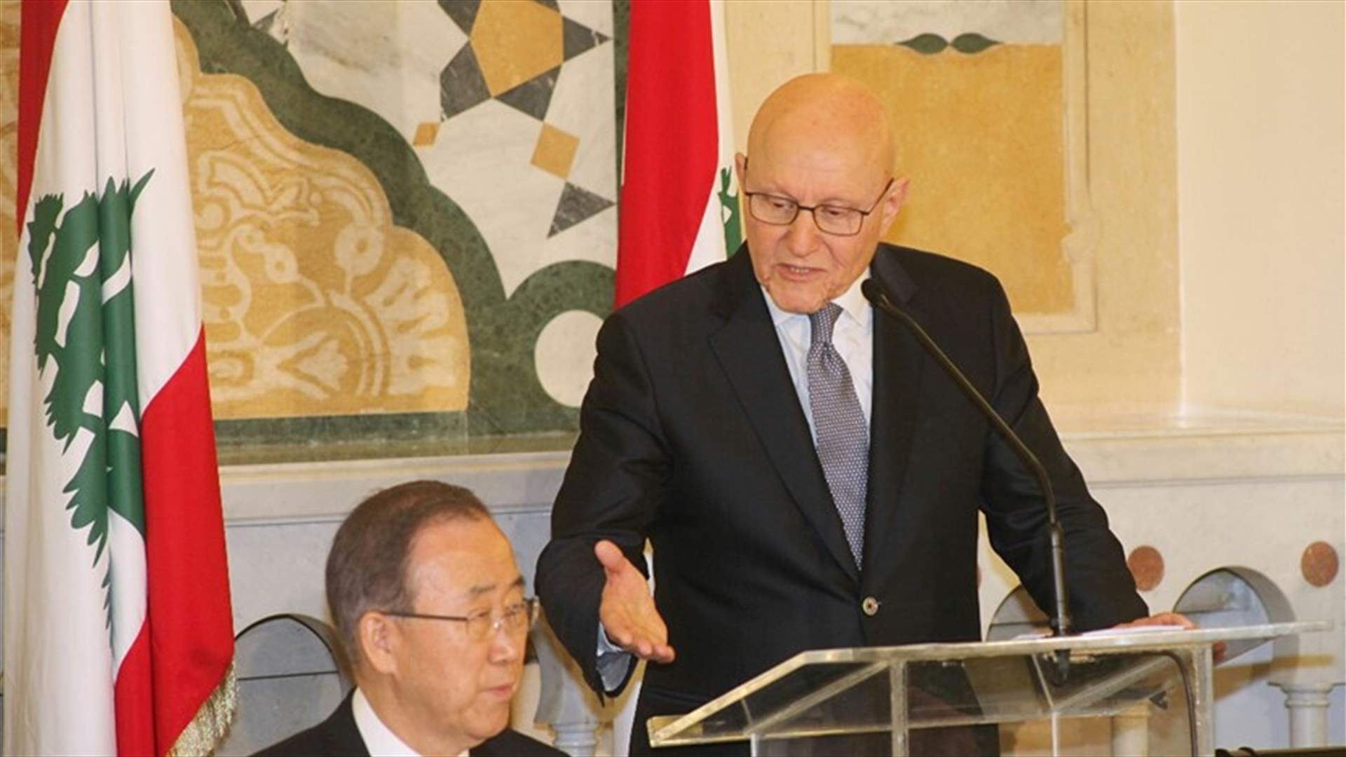 بان يختتم يومه الاول من زيارة لبنان: لضرورة ملء الفراغ الرئاسي 