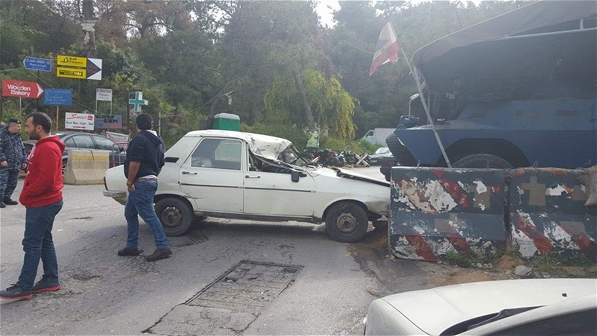 جريح اثر حادث سير في رومية