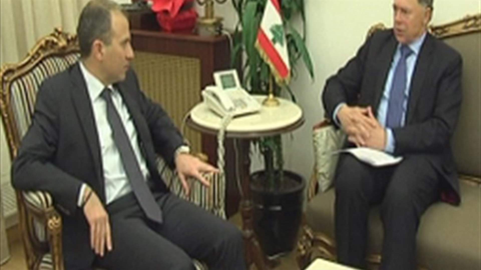 Bassil and Jones discuss Syrian refugee crisis 