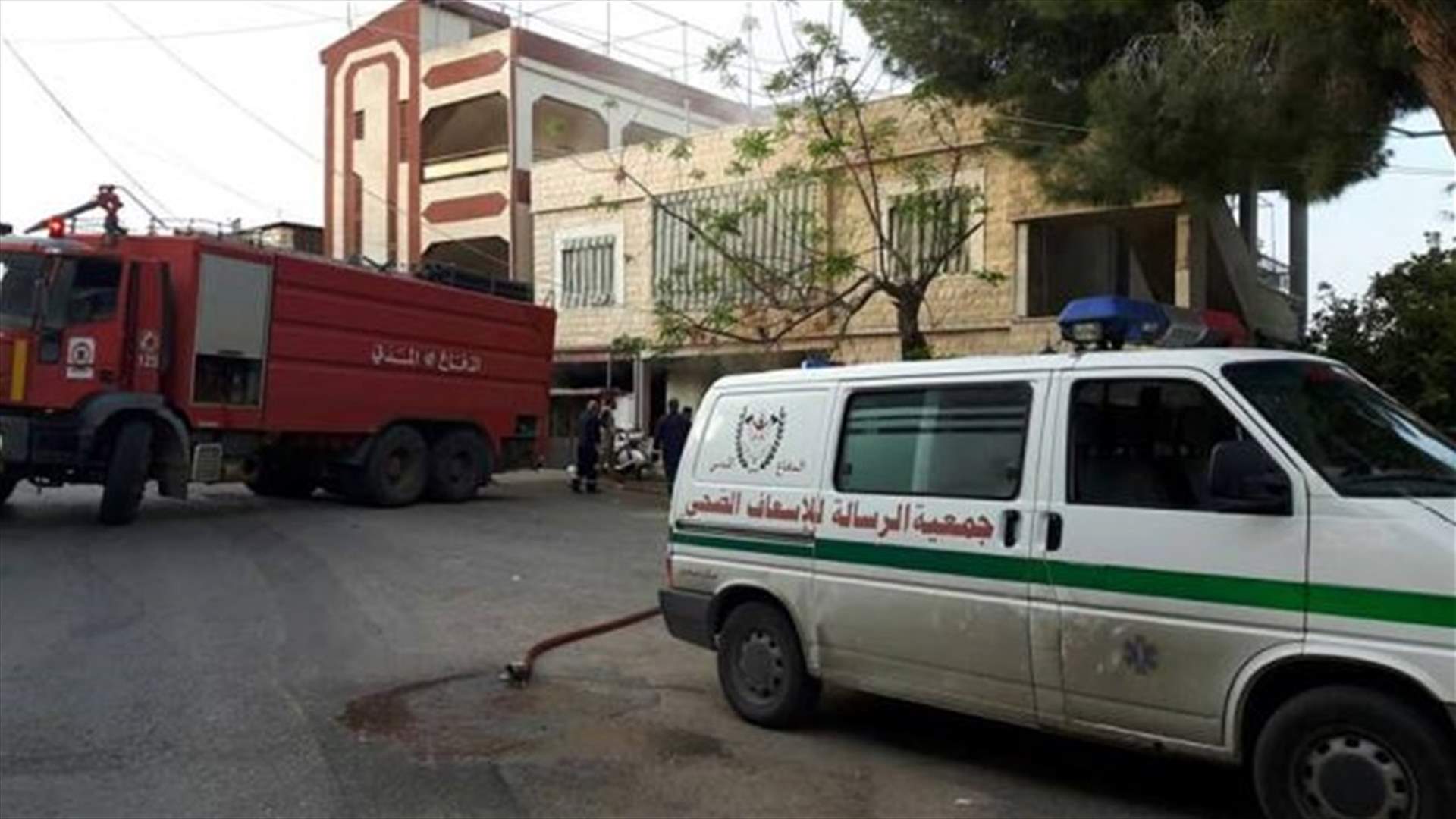 حالتا اختناق بحريق في داخل منزل في شوكين