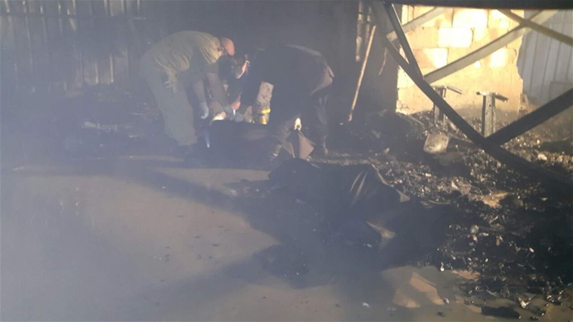 [PHOTOS] Two Syrians killed in a fire in Bekaa 