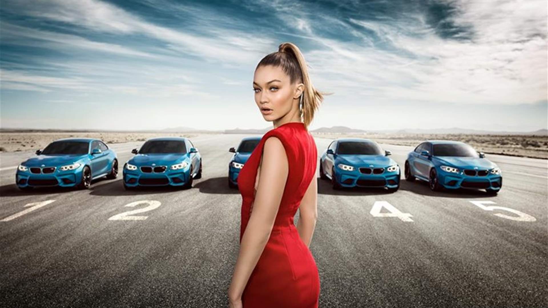 بالفيديو: جيجي في قمّة الإثارة للترويج لسيّارة BMW الجديدة