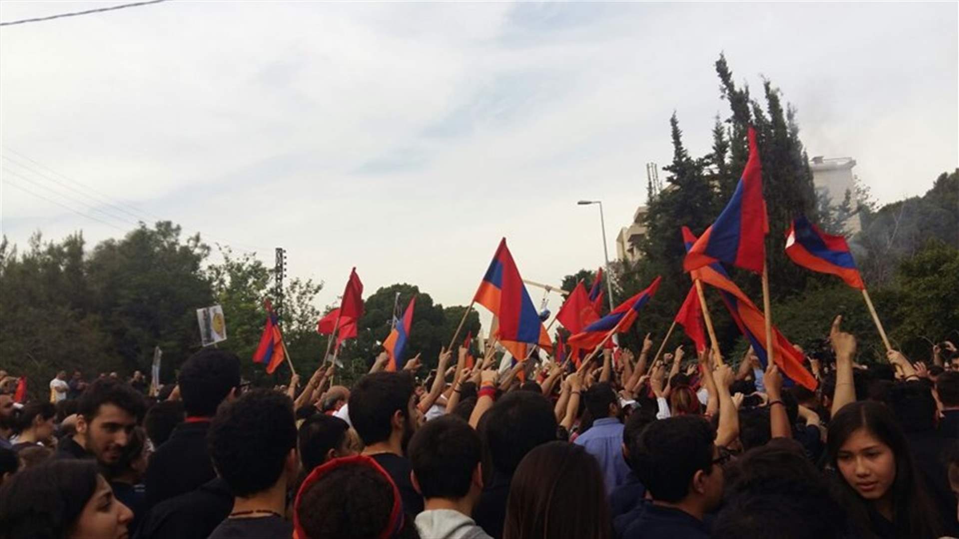 مظاهرة باتجاه السفارة التركية في ذكرى الإبادة الأرمنية