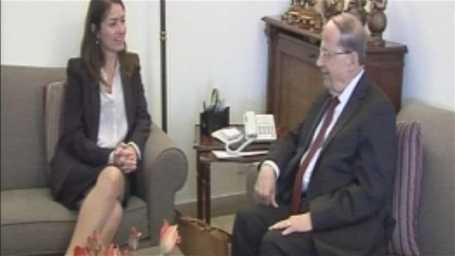 MP Aoun meets with US senator, EU ambassador