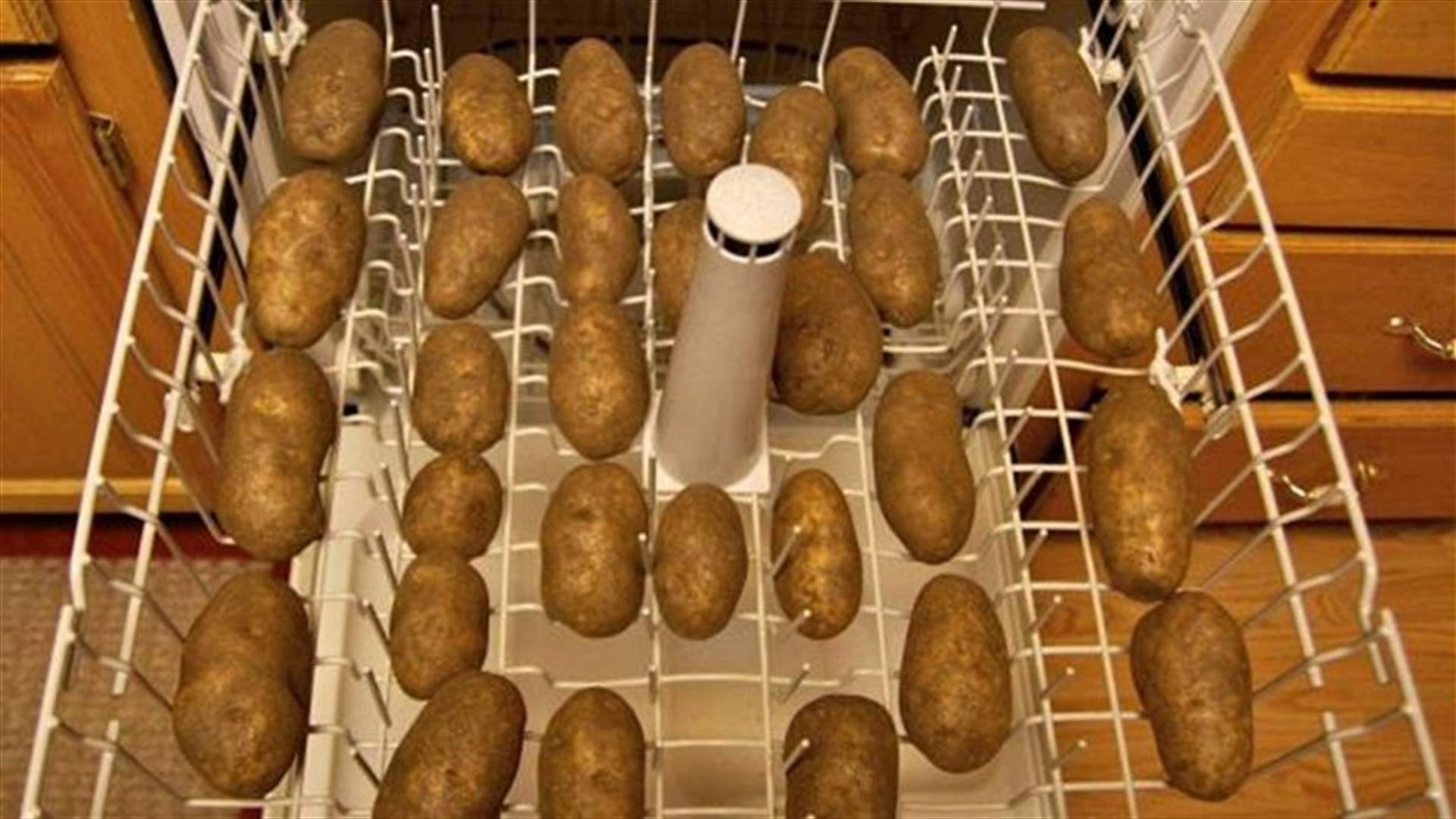 ماذا يحصل عند وضع حبّات البطاطس في غسّالة الأطباق؟