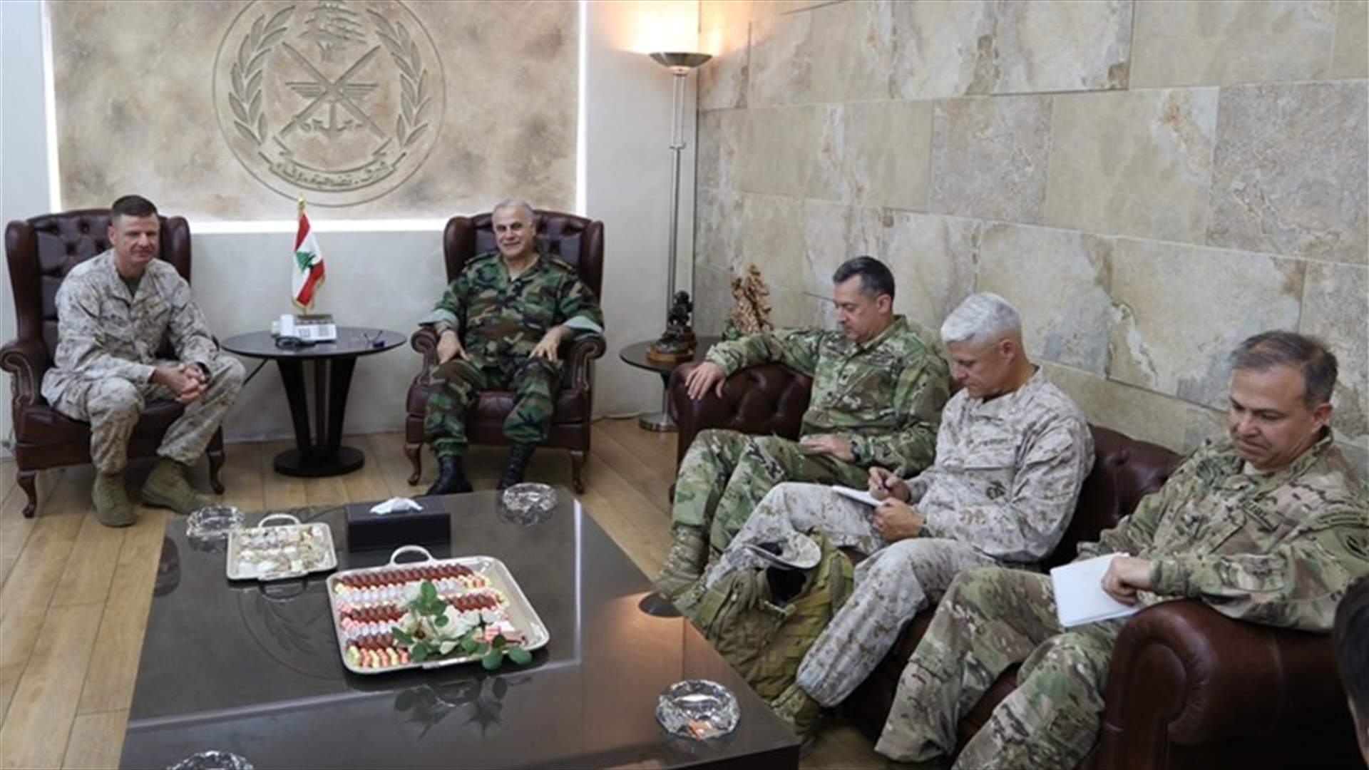Kahwaji discusses cooperation with US’s Lieutenant General Beydler
