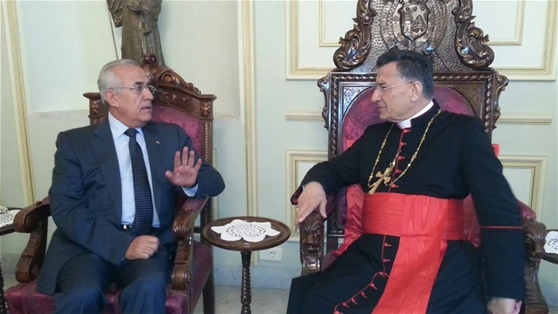 سليمان من بكركي: حان الوقت لاجراء الانتخابات الرئاسية