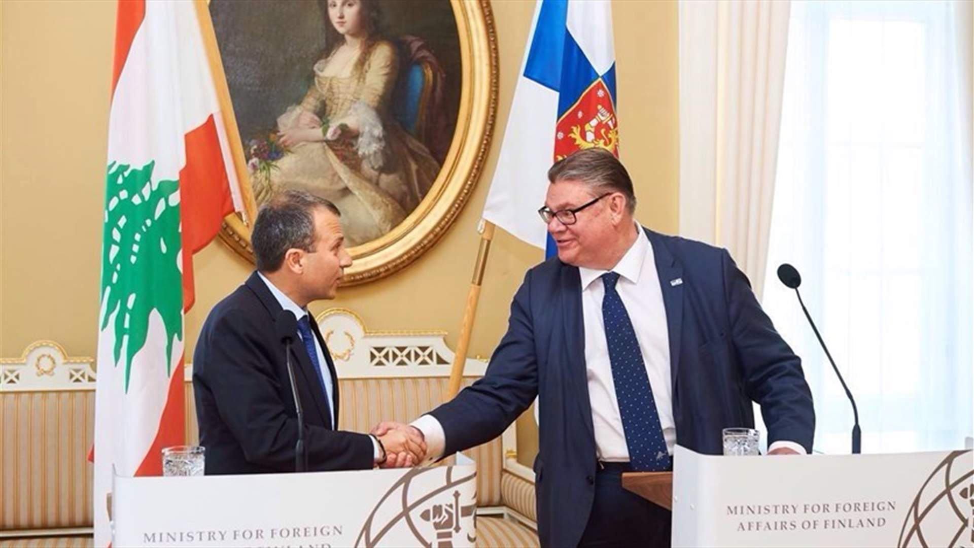 Bassil from Finland: Displacement poses ‘existential threat’ to Lebanon 