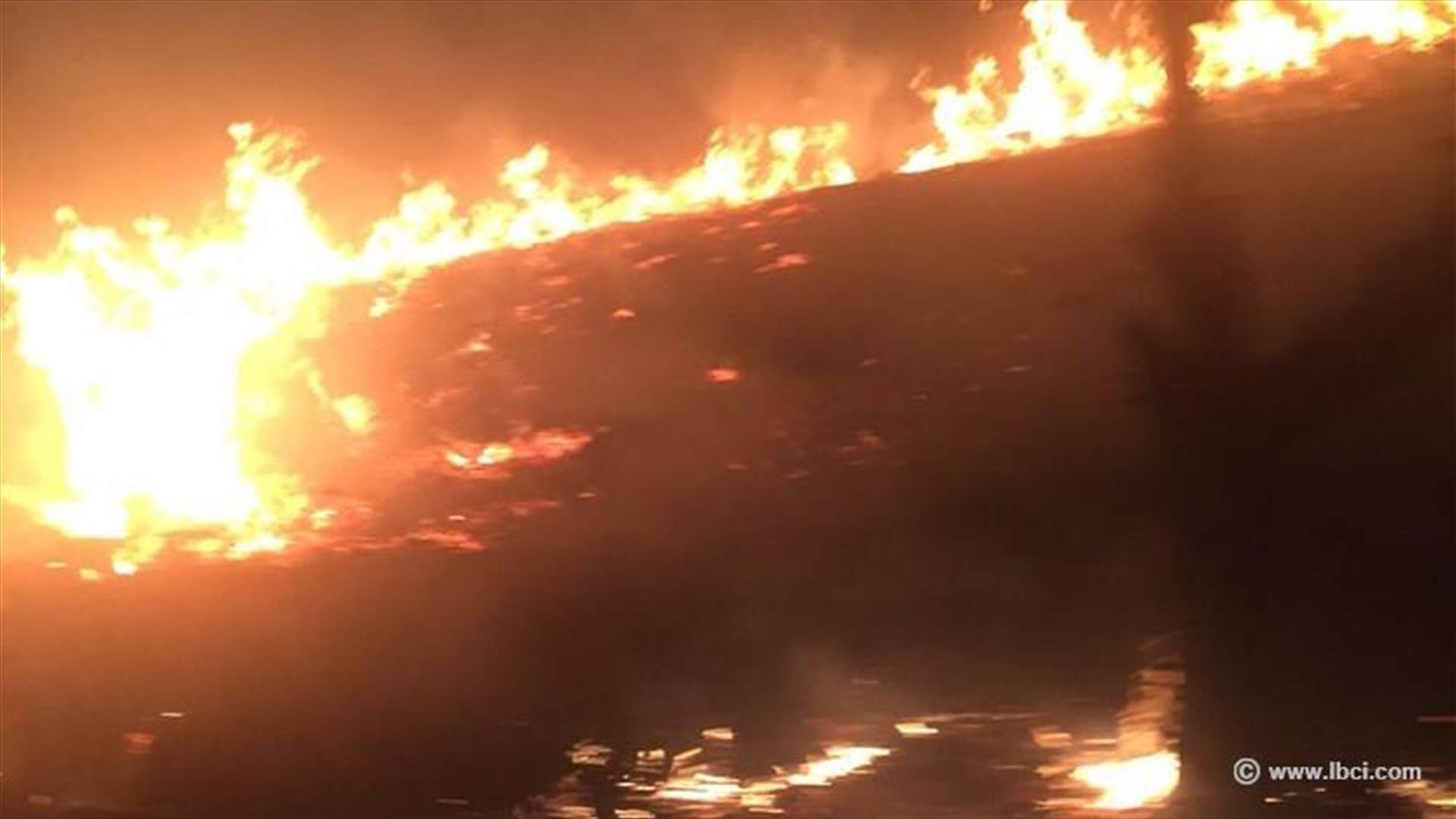 بالصور: حريق في حرج بالمريجات