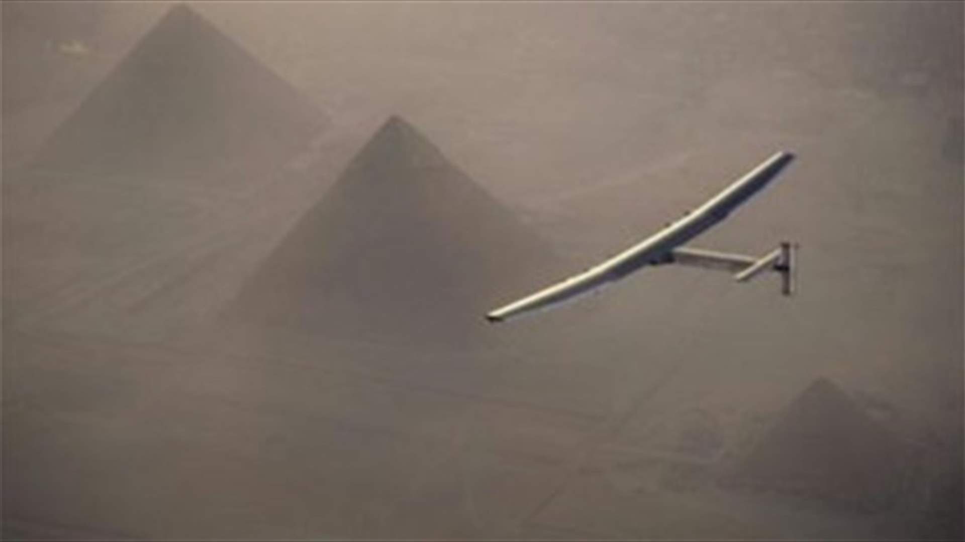Solar-powered plane arrives in Egypt on globe-circling trip