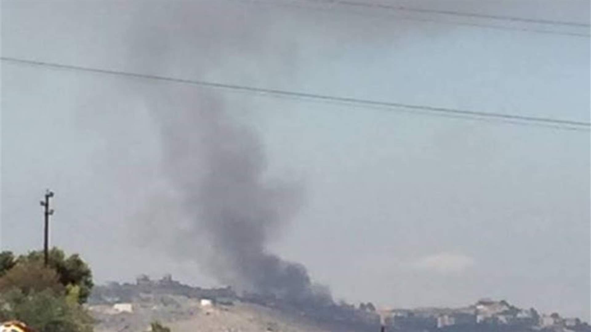 بالصورة: حريق هائل عند قلعة أميون