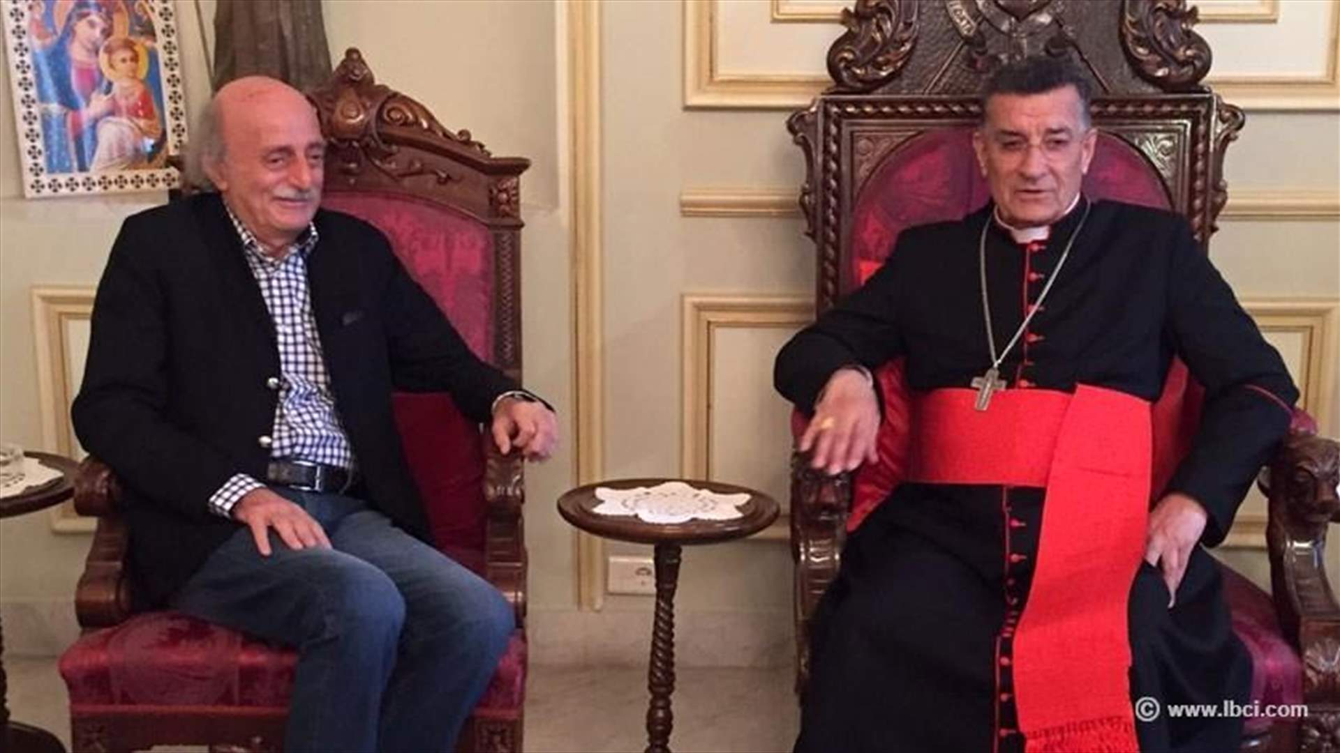 Jumblatt meets Rai in Bkerke