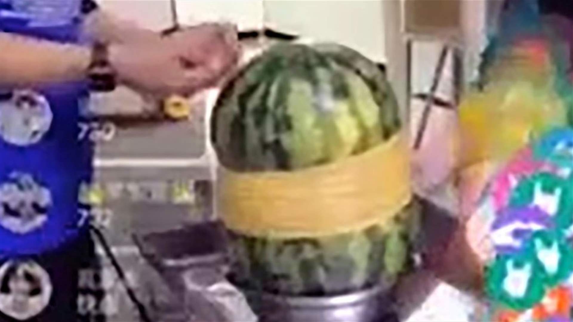 بالفيديو: ماذا يحدث عند وضع روابط مطاطية على البطيخ؟