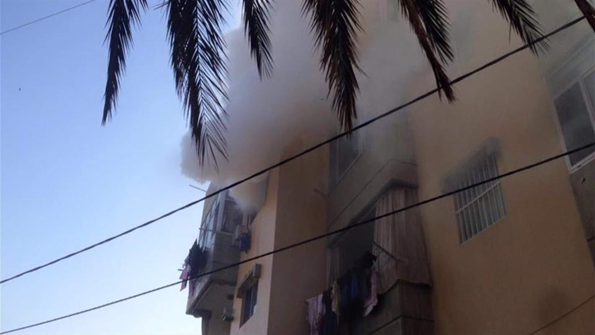 حريق داخل شقة في عمشيت