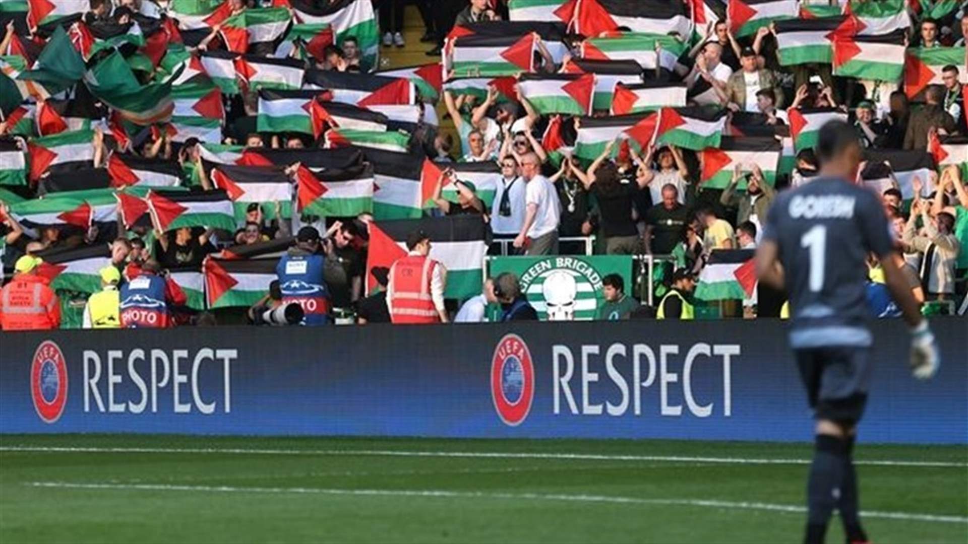 REPORT: Scottish football fans raise Palestinian flags in match against Israeli team 