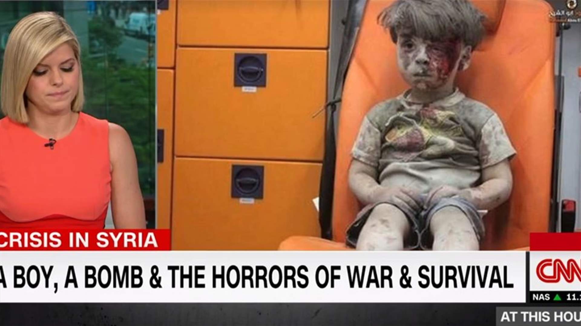 بالفيديو - مذيعة CNN تبكي الطفل السوري عمران على الهواء