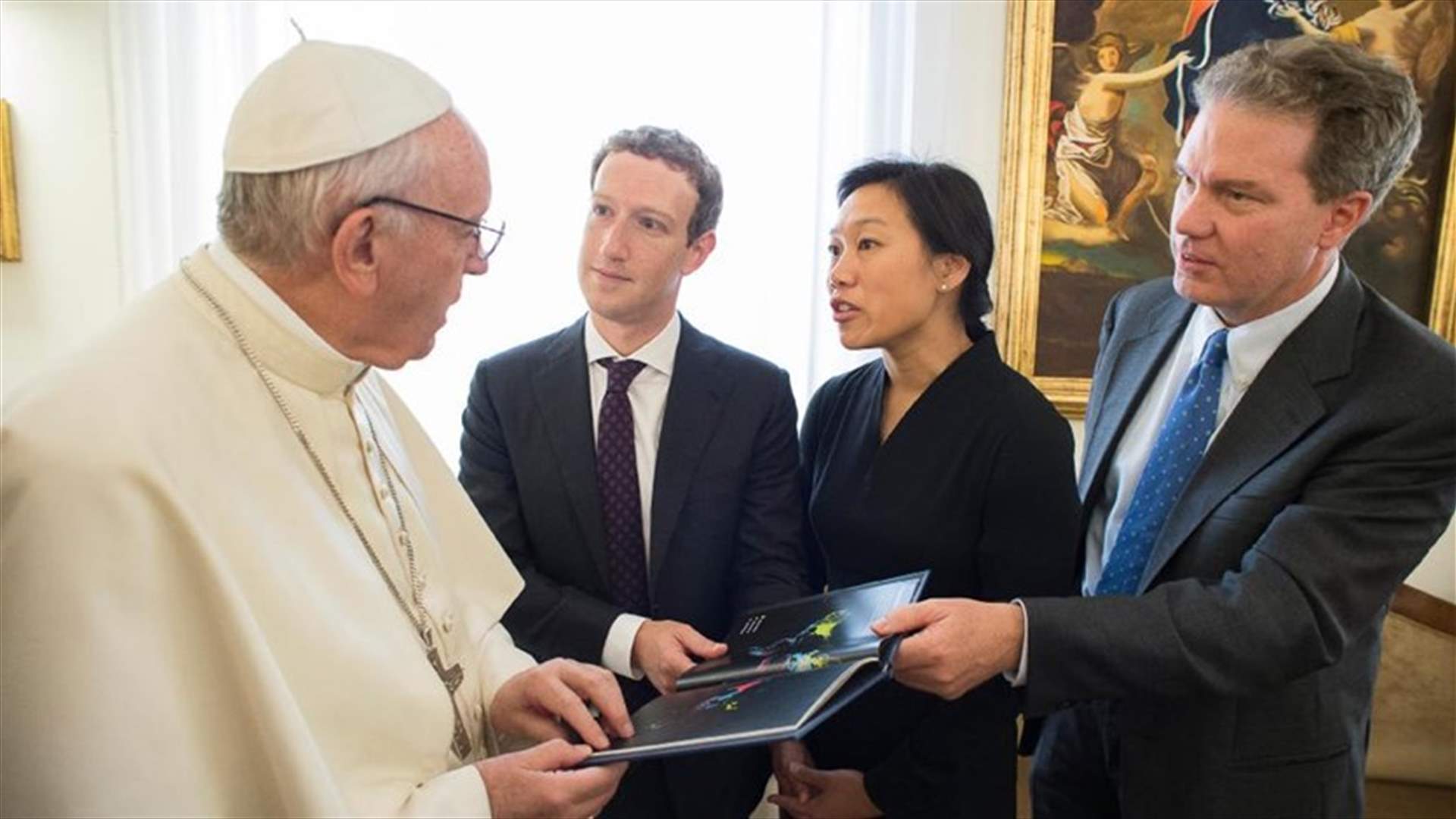 Pope Francis meets with Facebook founder Zuckerberg at Vatican