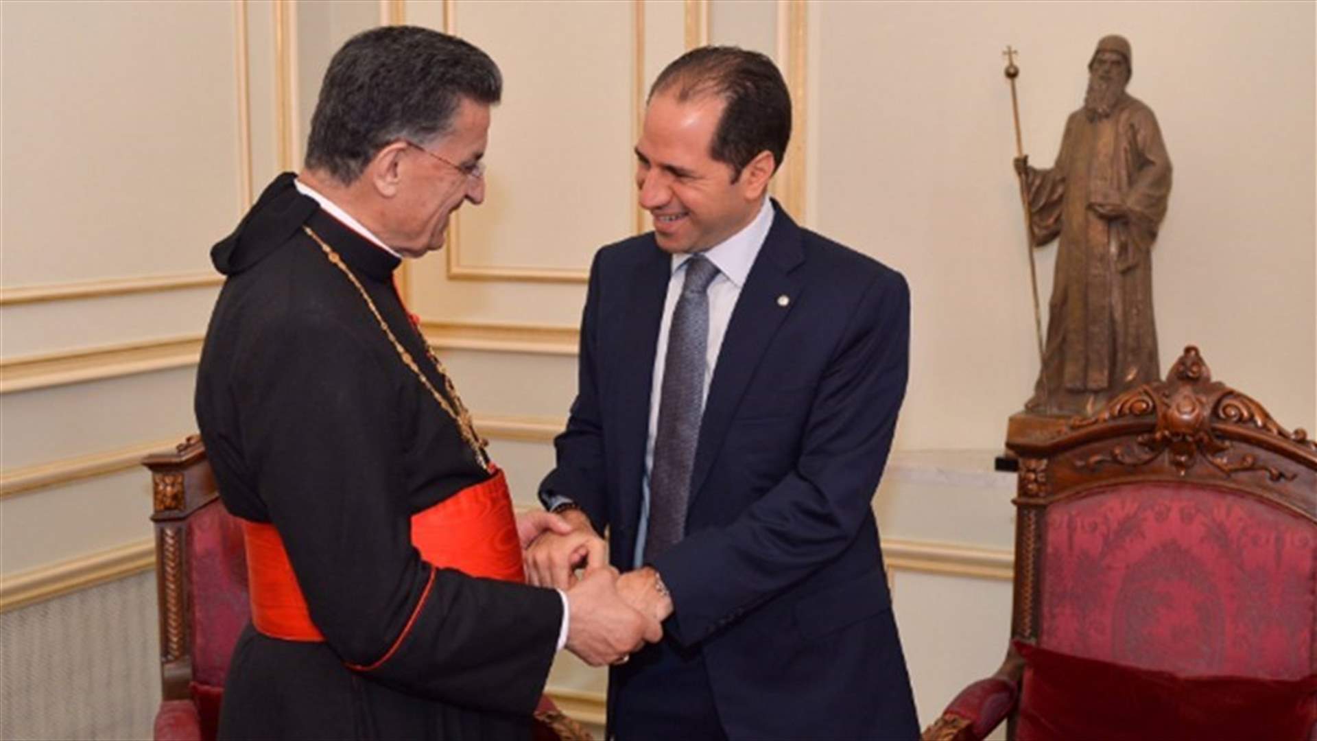 Rai meets MPs Gemayel, Dib and Naamtallah in Bkerke  