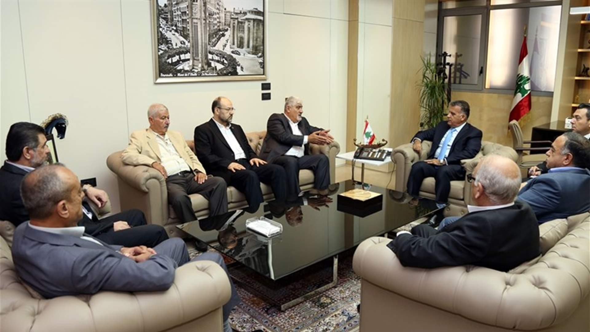 الاوضاع في عين الحلوة بين ابراهيم ووفد فلسطيني 