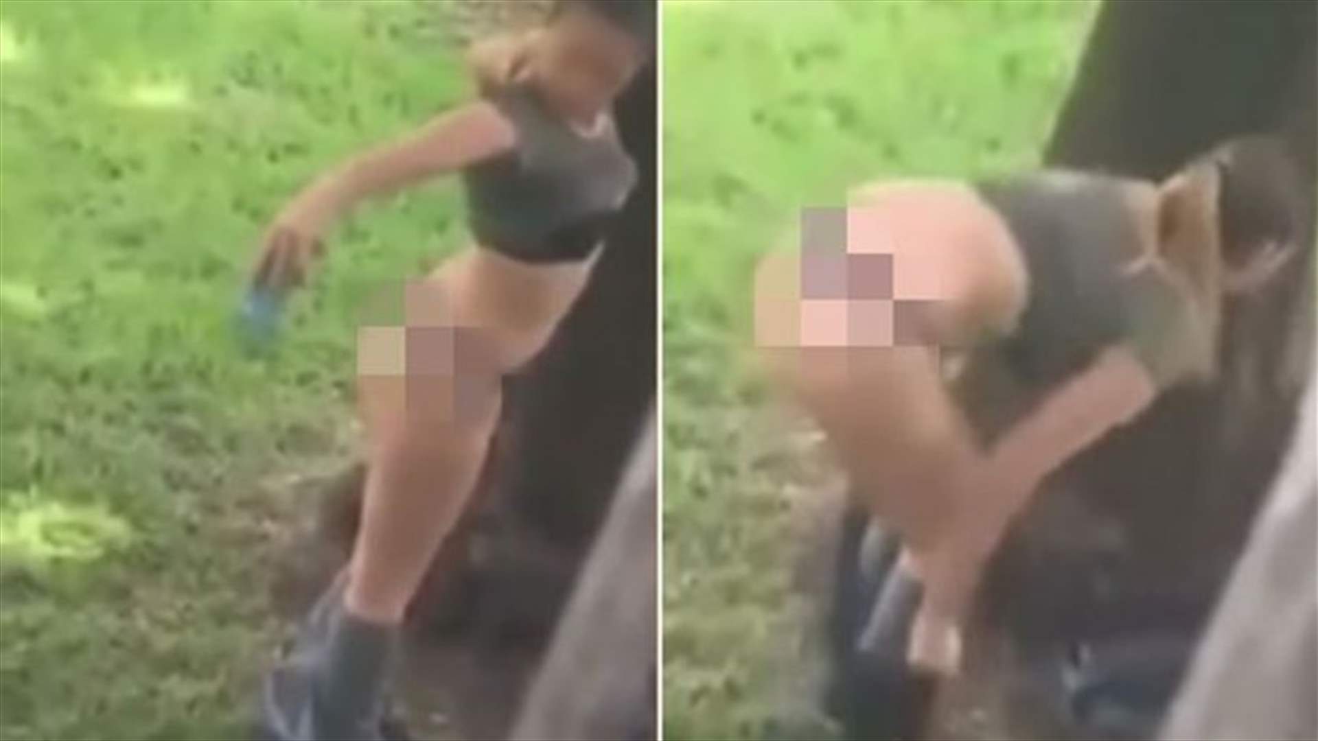 [VIDEO] Woman Spotted Taking 'Bum Selfies' In 'Public Park'